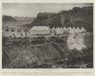 Un día caluroso en Ladysmith, los Gordons buscando cobertura